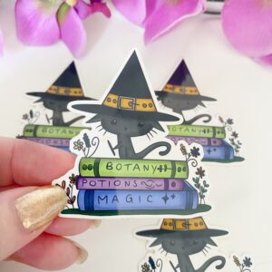 Sticker - Witchy Kitten - Heks - Kat - Zwarte kat