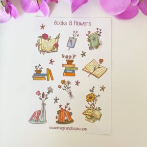 Stickervel - Boeken en Bloemen